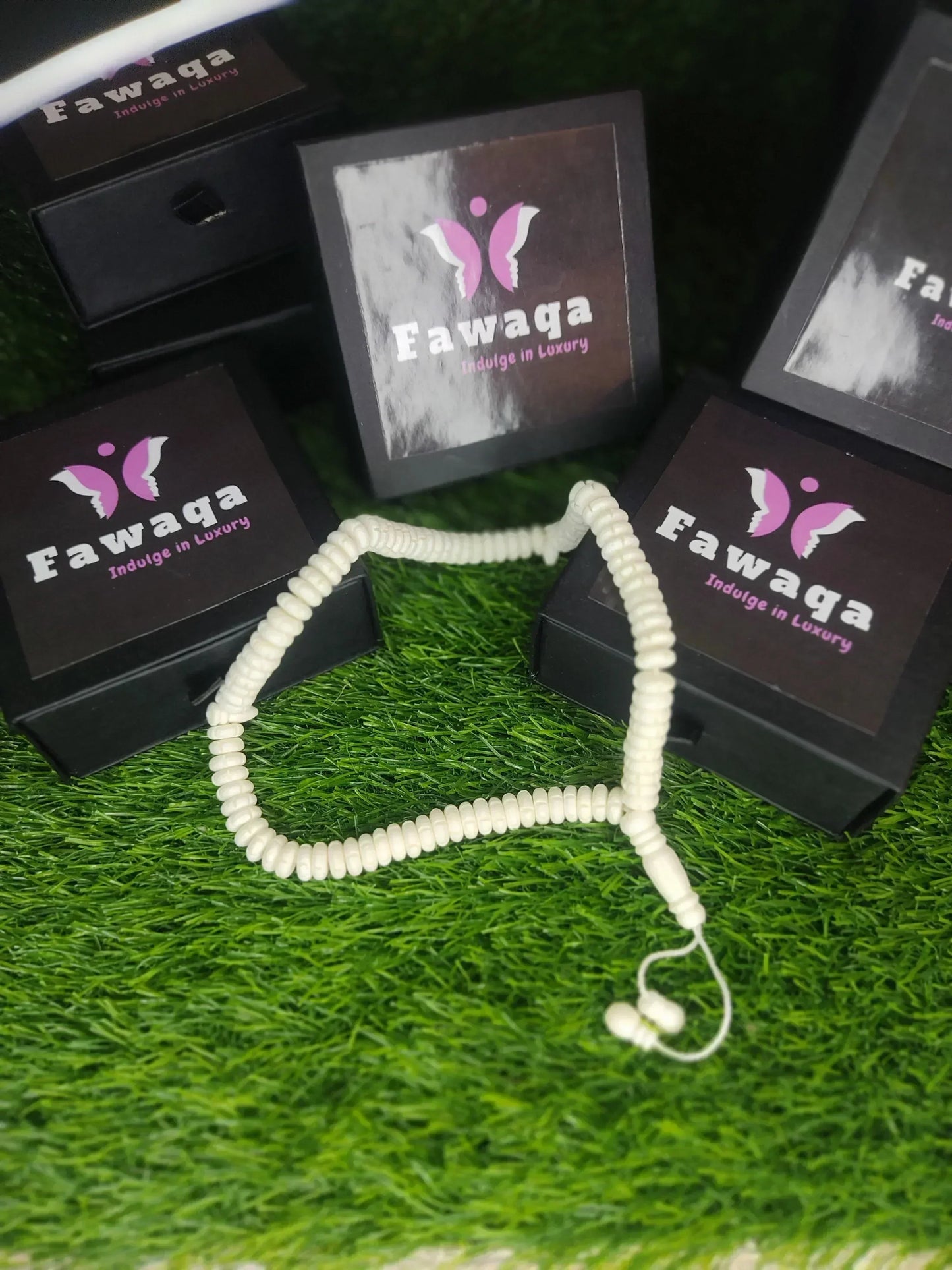 White Bead Natural Material Tasbih | 100 and 33 Beads