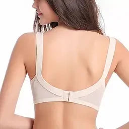 Mudassir Cosmetics | Orignal Irani Capri Full Coverage Cotton Bra – Wide Straps, Soft & Breathable, Best for Heavy & Saggy Breasts, Non-Padded with Net Patch