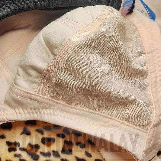 Mudassir Cosmetics | Orignal Irani Capri Full Coverage Cotton Bra – Wide Straps, Soft & Breathable, Best for Heavy & Saggy Breasts, Non-Padded with Net Patch