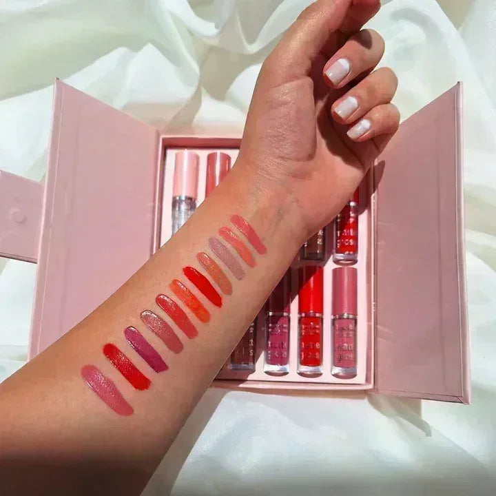 Mudassir Cosmetics | Mocallure Heart Super Glossy Matte 12-Piece Lip Set | Vibrant Colors and Smooth Finish
