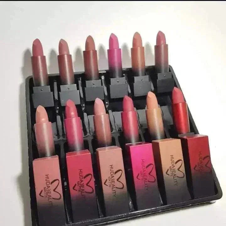 Mudassir Cosmetics | Beauty Matte Lipstick 12 Pcs Set