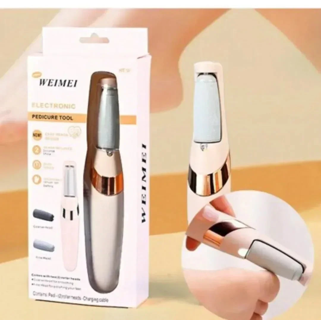 mudassir Cosmetics | WEIMEI Rechargeable Electric Foot File Callus Remover for Wet & Dry Pedicure