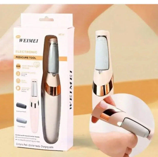 mudassir Cosmetics | WEIMEI Rechargeable Electric Foot File Callus Remover for Wet & Dry Pedicure