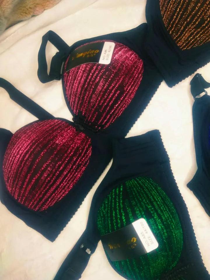 Mudassir Cosmetics | Metallic Glittery Moonlight Padded Pushup Bra