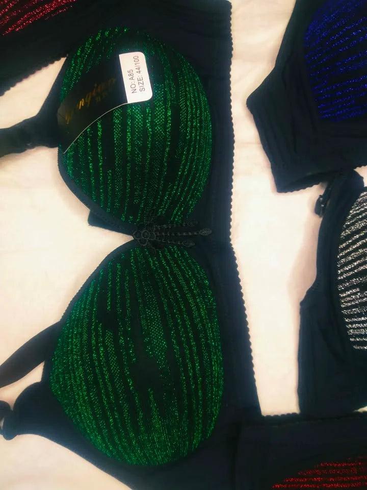 Mudassir Cosmetics | Metallic Glittery Moonlight Padded Pushup Bra