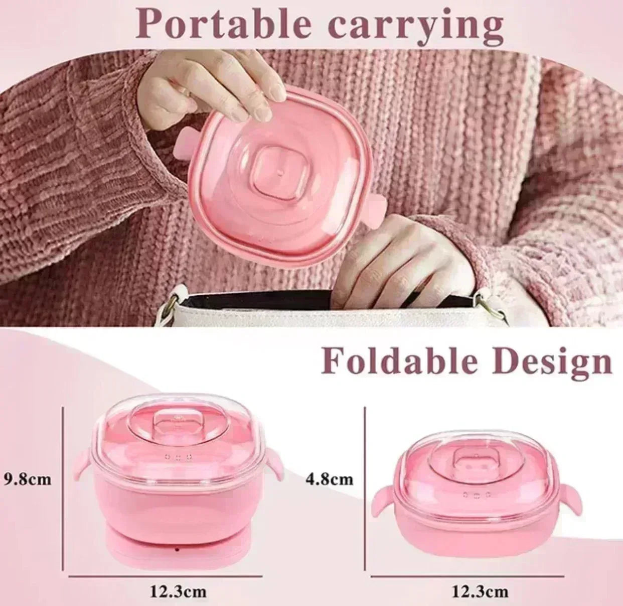 FawaQa | Portable Silicone Wax Bean Warmer, Hair Removal Wax Machine | With 100g Wax Bean Free