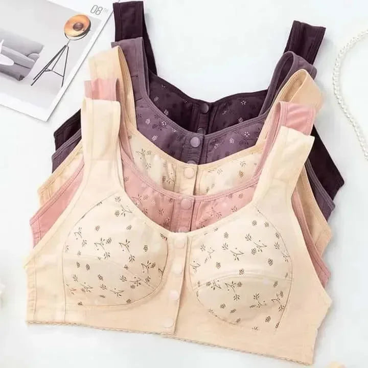 Mudassir Cosmetics | Front Button Premium Padded Breastfeeding Bra (Pack OF 2 Bras)