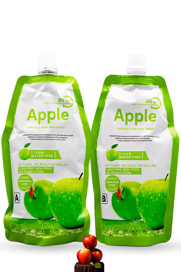 Apple Hair Color Cream Dark Brown Shade A and B Refill Pack 1000ml