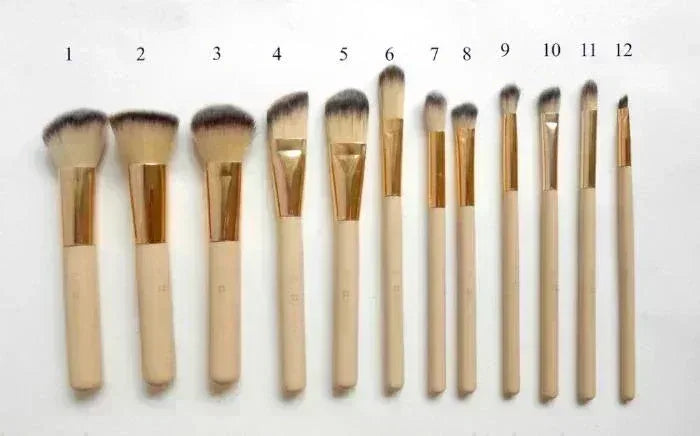 Mudassir Cosmetics Couture 12 Piece Brush Set - Branded Cosmetics - Studded Box