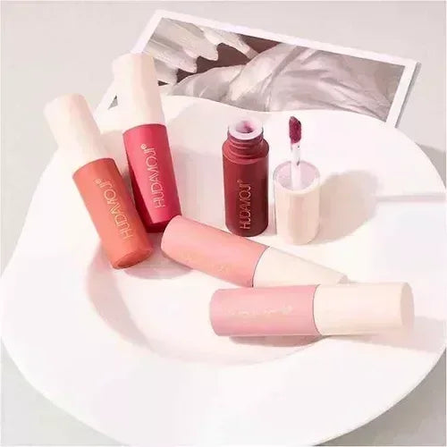Mudassir Cosmetics | Hudamoji Velvet Long Lasting Lip Gloss 12Pcs Set