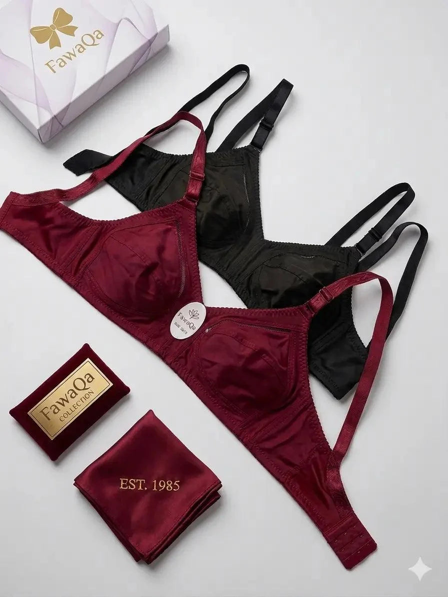 Mudassir Cosmetics | Daily Wear Plain Jersey Cottton Bra - Plus Size