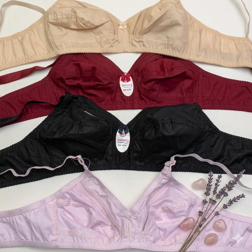 Mudassir Cosmetics | Daily Wear Plain Jersey Cottton Bra - Plus Size