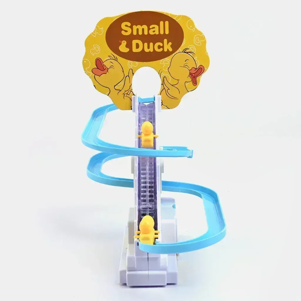 FawaQa | Happy Duck Play Track - Sliding Toy with Music & LED Lights