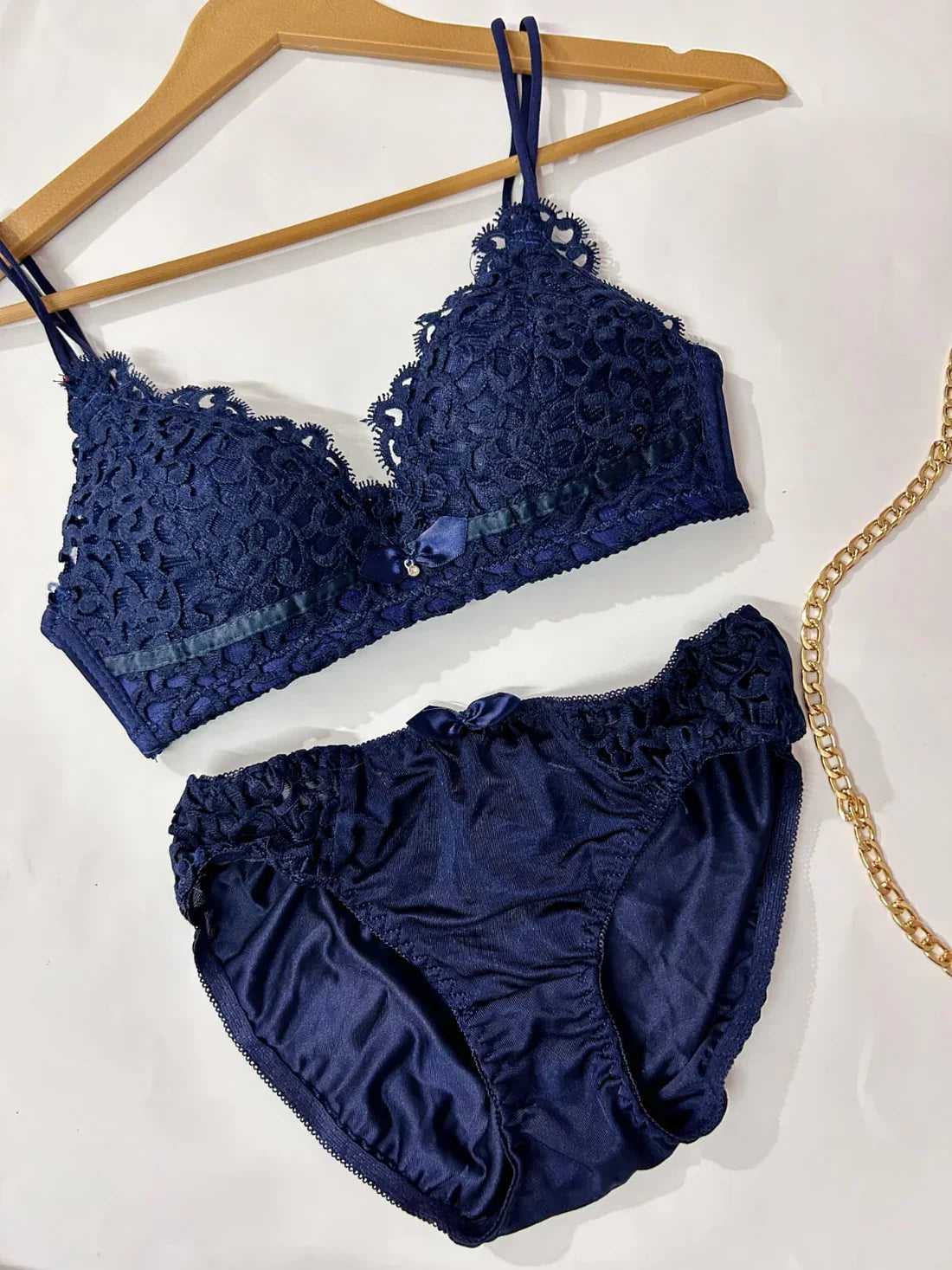 Mudassir Cosmetics | Royal Bridal Airy Embroidery Bra with Panty Set For Your Special Day