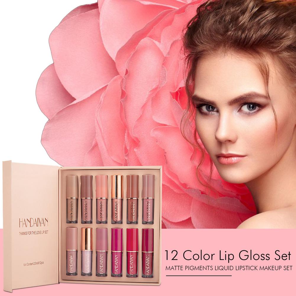 Super Glossy Lipgloss |  12 pcs Matte Liquid Lipstick Box | Nimz Fashion