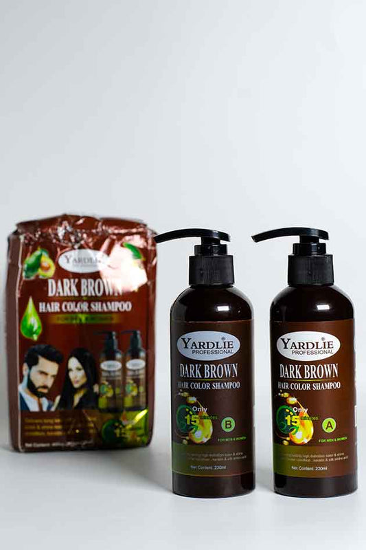 Yardlie Professional Dark Brown Hair Color Shampoo Mixing Paste (Box Slightly Damaged)