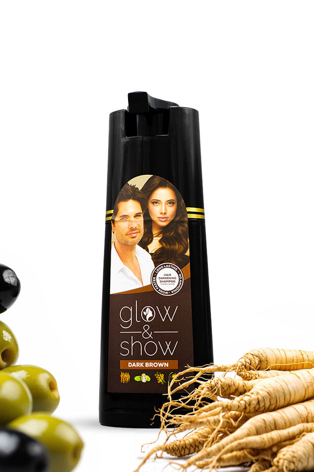 Glow & Show Dark Brown Hair Darkening Shampoo 180ml