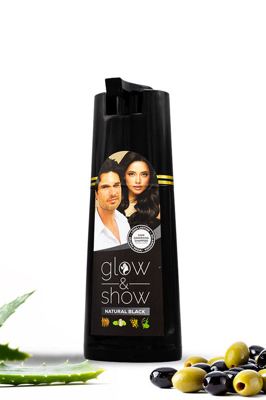 Glow & Show Natural Black Hair Darkening Shampoo 180ml