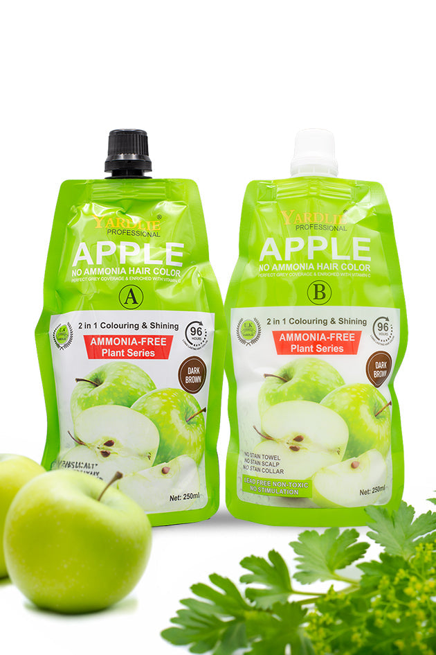 Dark Brown Hair Color Cream Pakistan Yardlie Apple (250ml X 2) Pack