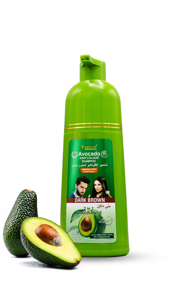 Yardlie Avocado Hair Colour Shampoo Dark Brown & Natural Black 400ml