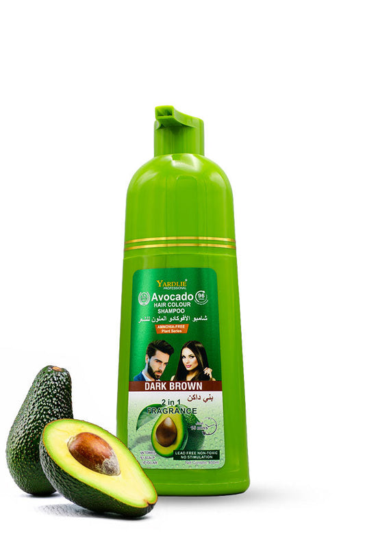 Yardlie Avocado Hair Colour Shampoo Dark Brown & Natural Black 400ml