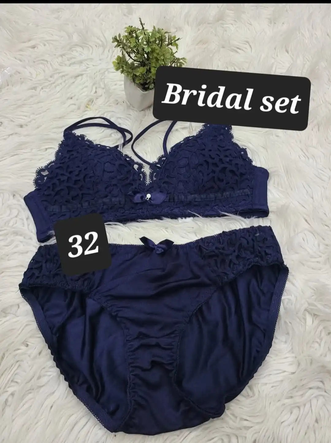 Mudassir Cosmetics | Royal Bridal Airy Embroidery Bra with Panty Set For Your Special Day