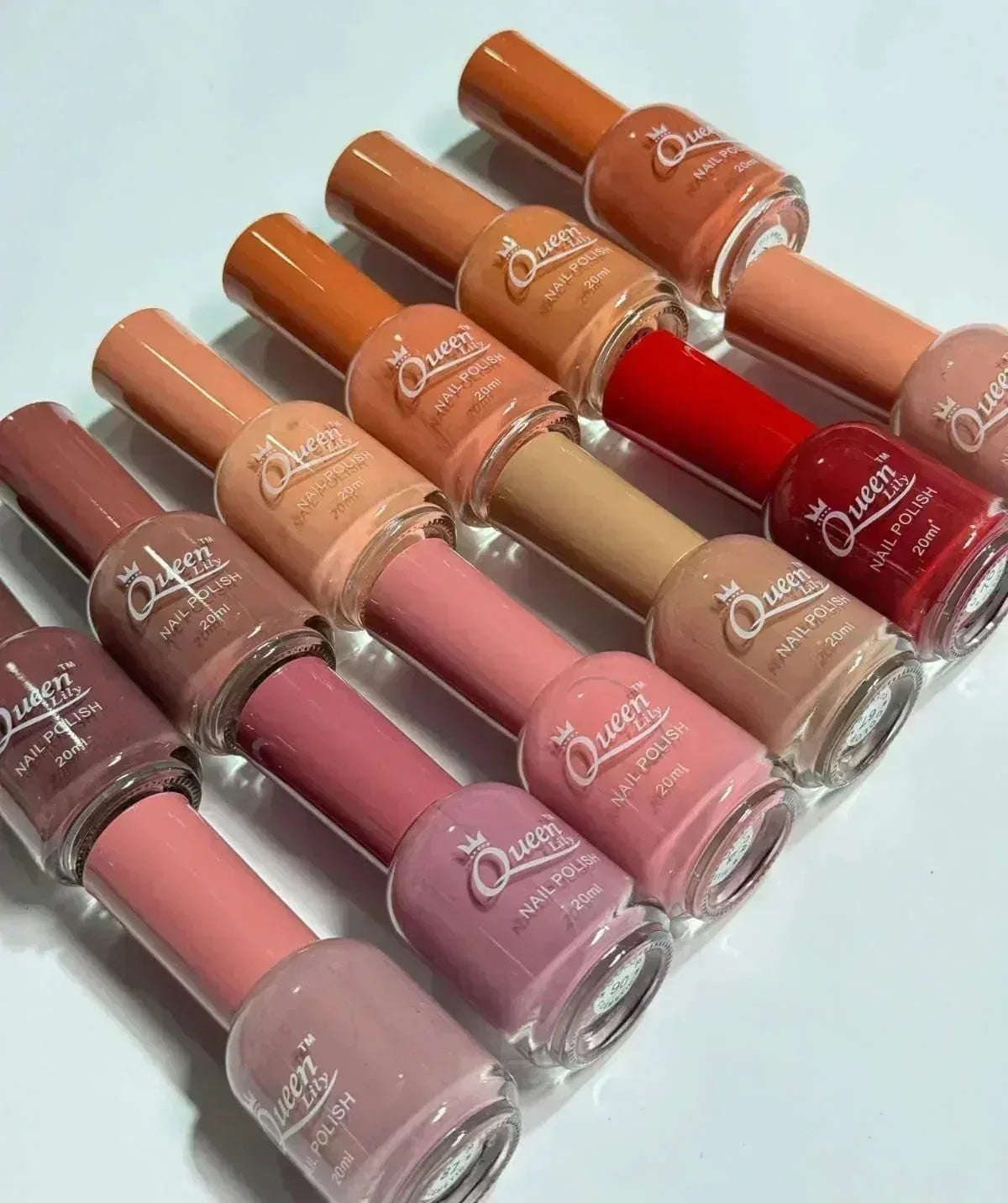 Mudassir Cosmetics | Queen Lily Nail Polish 12 Pcs Set - 20ml Each