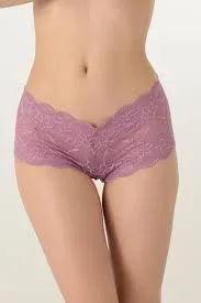 Mudassir Cosmetics | Floral Lace Net Cotton Mid-Waist Hipster Panties
