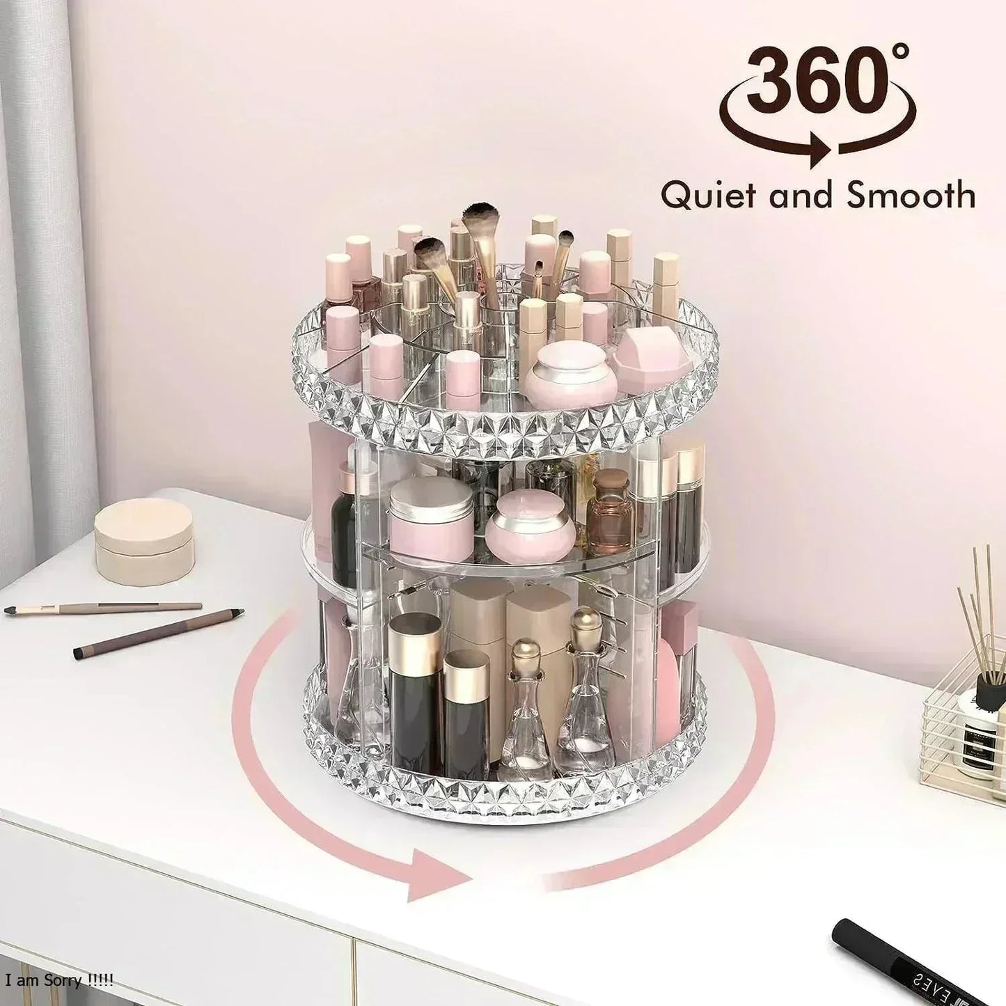 Mudassir Cosmetics | Rotatable Cosmetic Organizer Stand