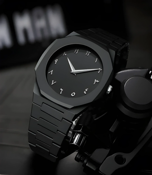 Mudassir Cosmetics | Black Arabic Aura Premium Wristwatch