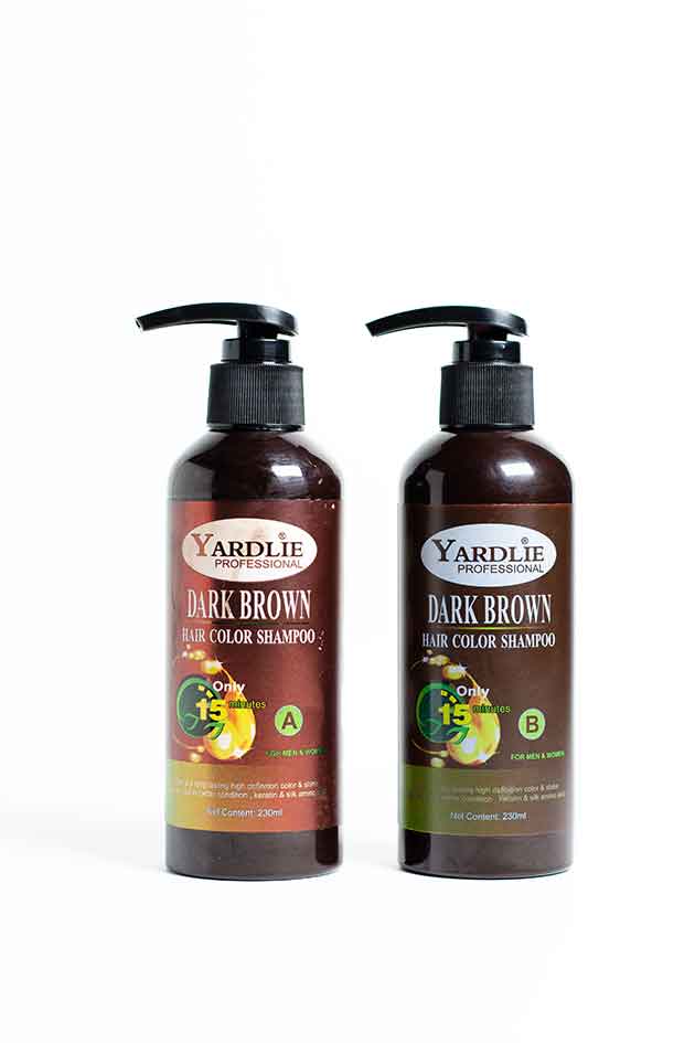 Yardlie Professional Dark Brown Hair Color Shampoo 230ml Clearance No Box