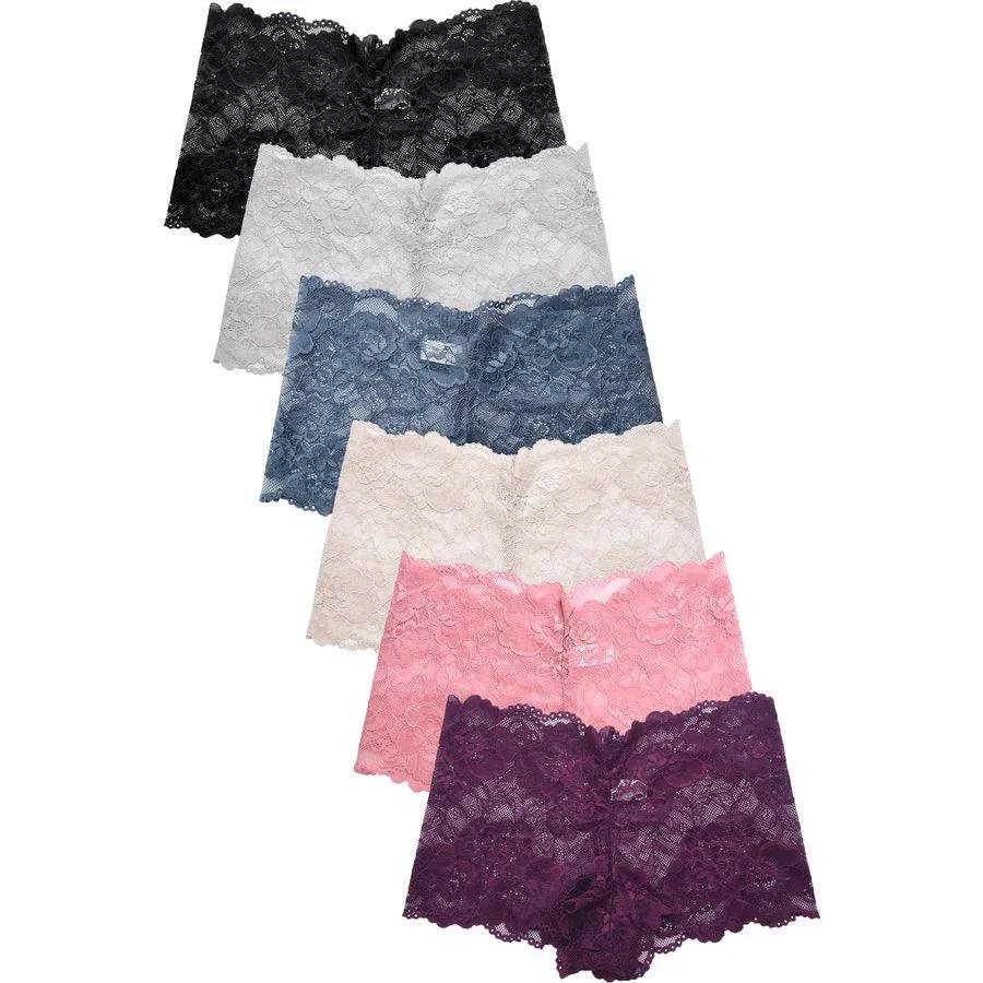 Mudassir Cosmetics | Floral Lace Net Cotton Mid-Waist Hipster Panties
