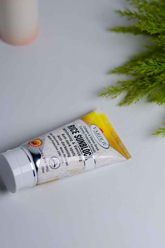 Yardlie Professional Rice Sunblock SPF 60 Whitening & Anti Dark Spot Cream