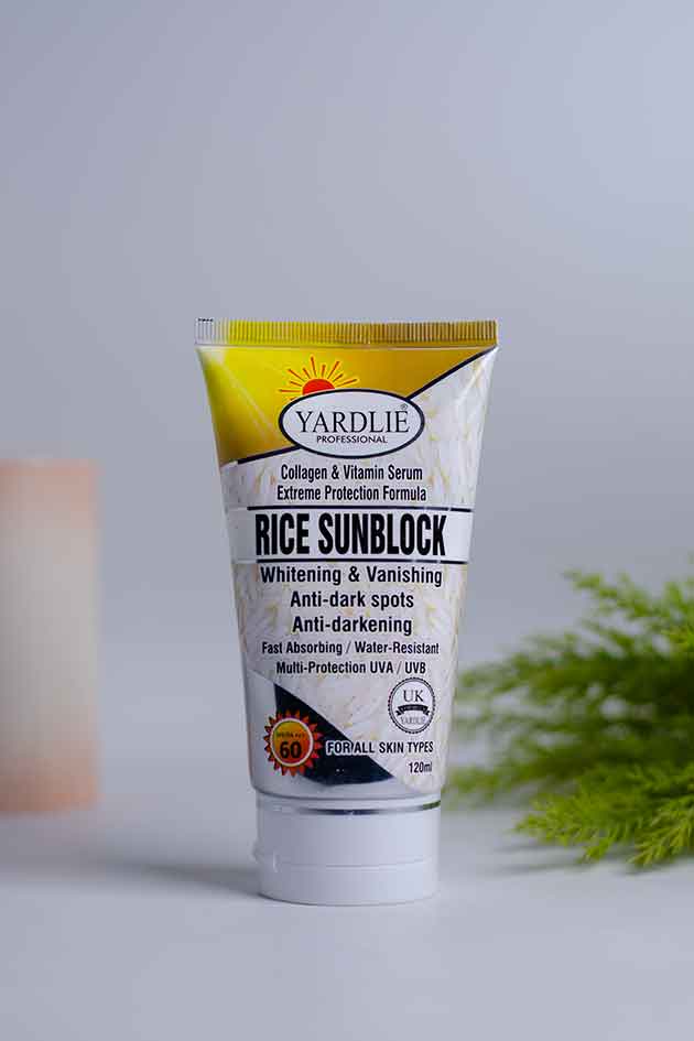 Yardlie Professional Rice Sunblock SPF 60 Whitening & Anti Dark Spot Cream